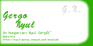 gergo nyul business card